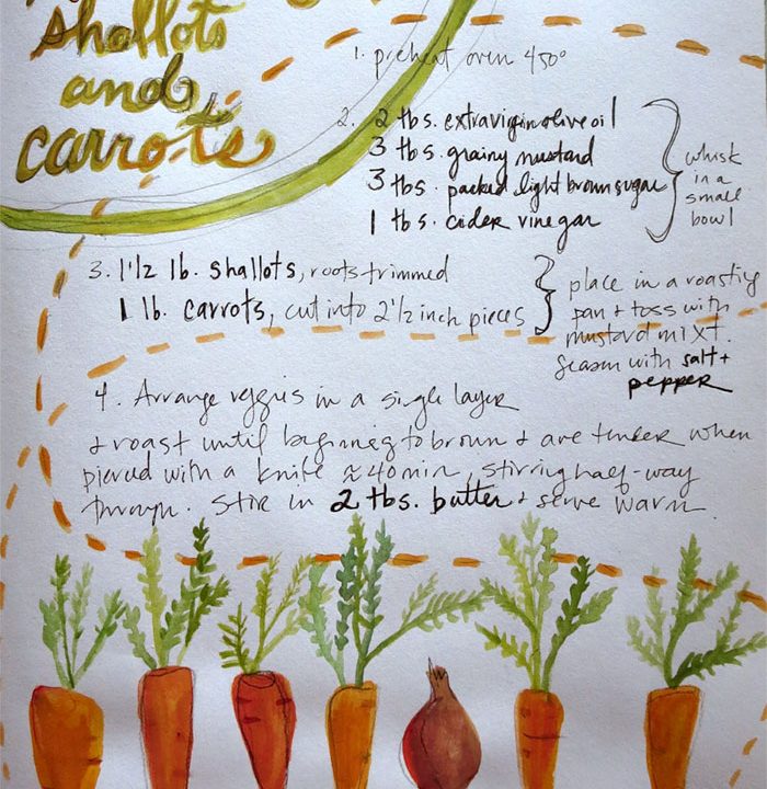 week 13: mustard-glazed shallots and carrots