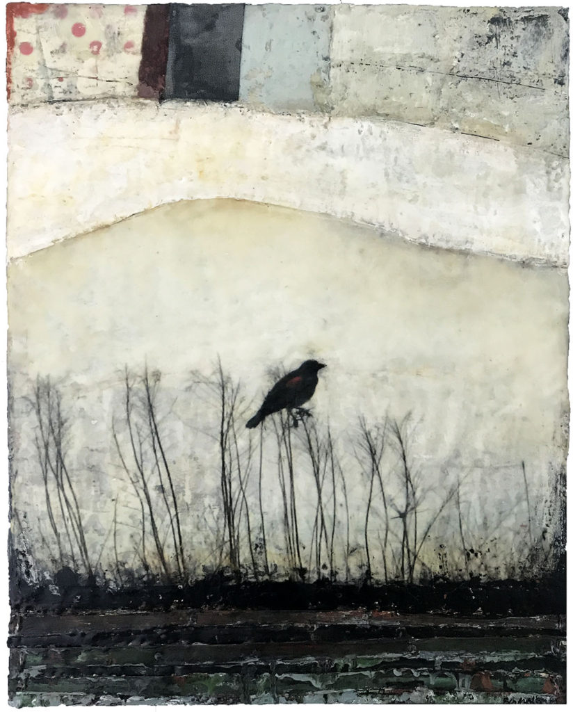 encaustic mixed media painting Sanctuary by Bridgette Guerzon Mills