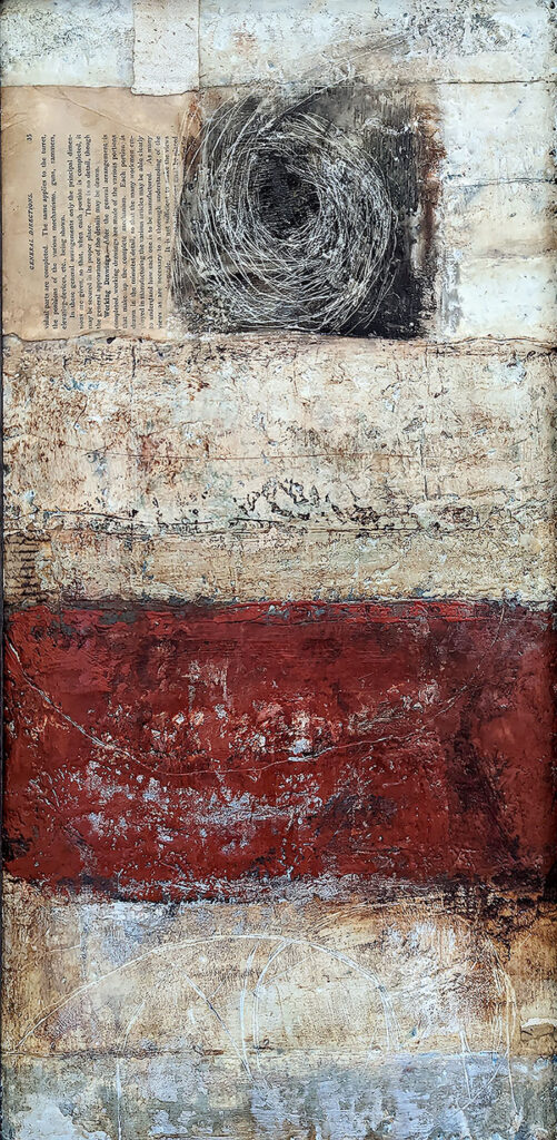 Ghost of You, encaustic mixed media, 24x12 inches
