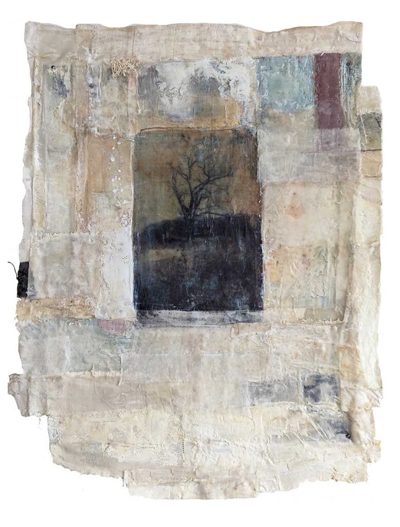 encaustic mixed media, Deconstruction, by Bridgette Guerzon Mills