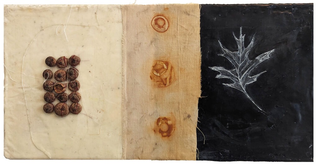 Cycles, encaustic mixed media by Bridgette Guerzon Mills