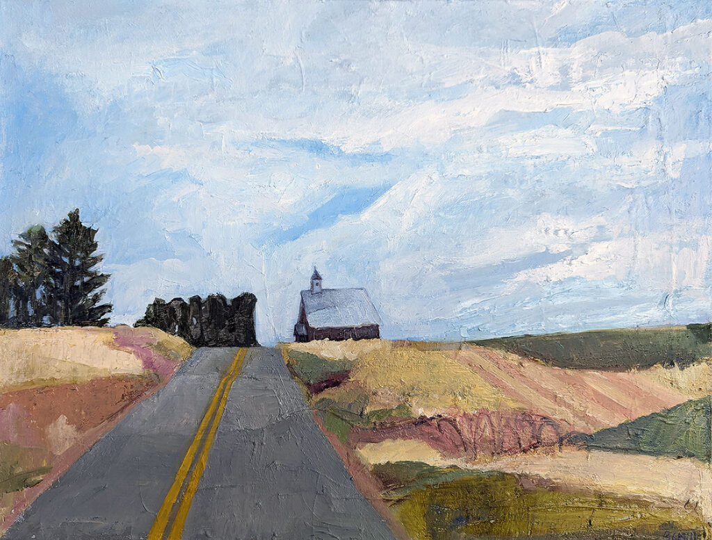 Country Road is an oil painting by Bridgette Guerzon Mills