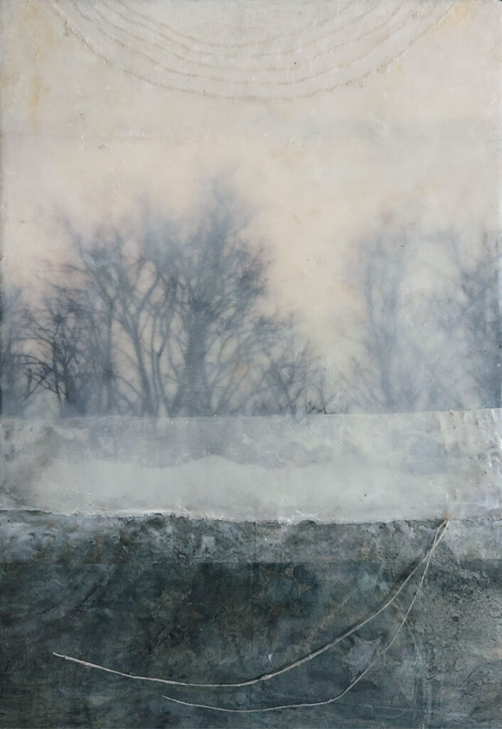 Intangibility of Memory is an encaustic mixed media painting by Bridgette Guerzon Mills