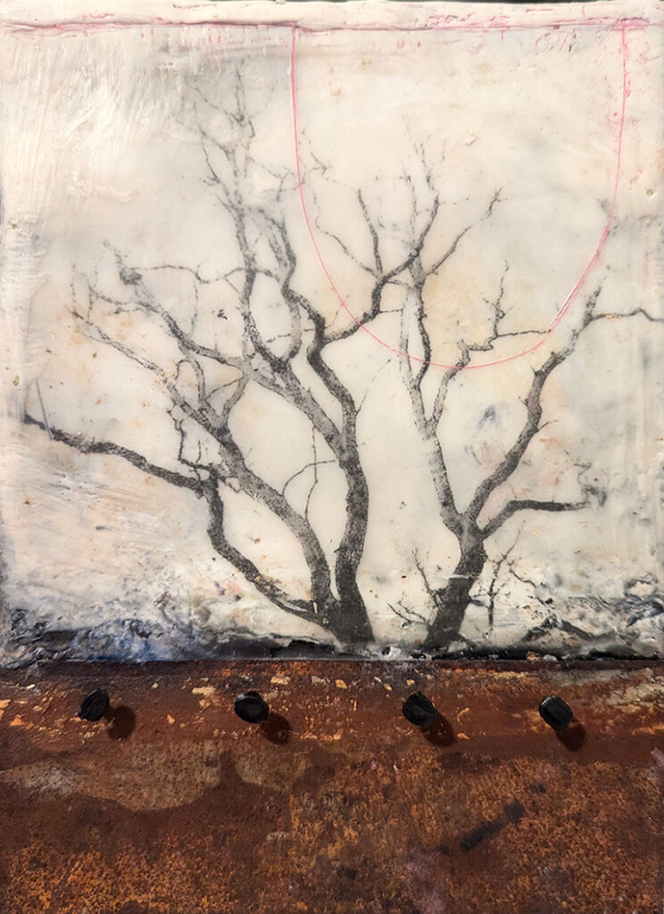 Catharsis is an encaustic mixed media painting by Bridgette Guerzon Mills