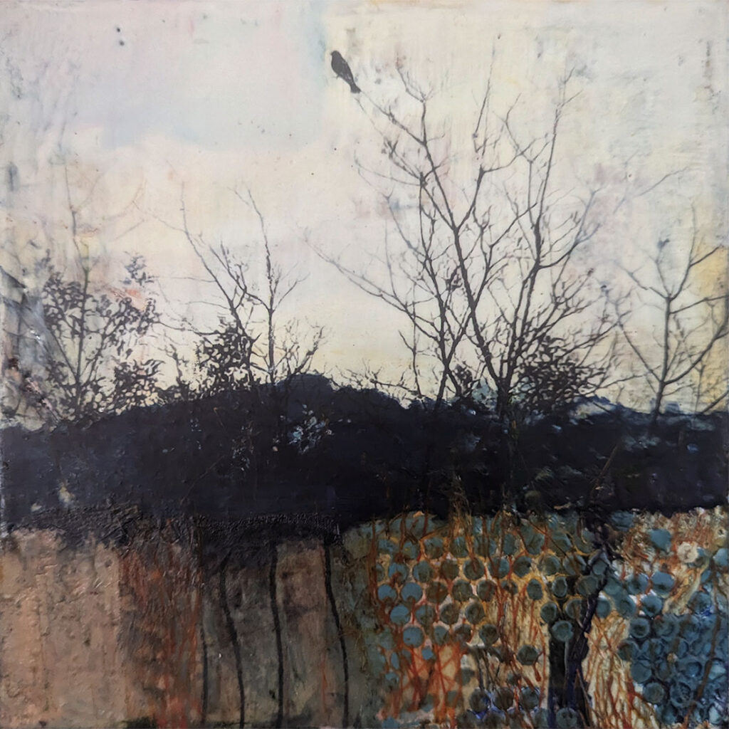 Let Life Be Life is an encaustic mixed media painting by Bridgette Guerzon Mills