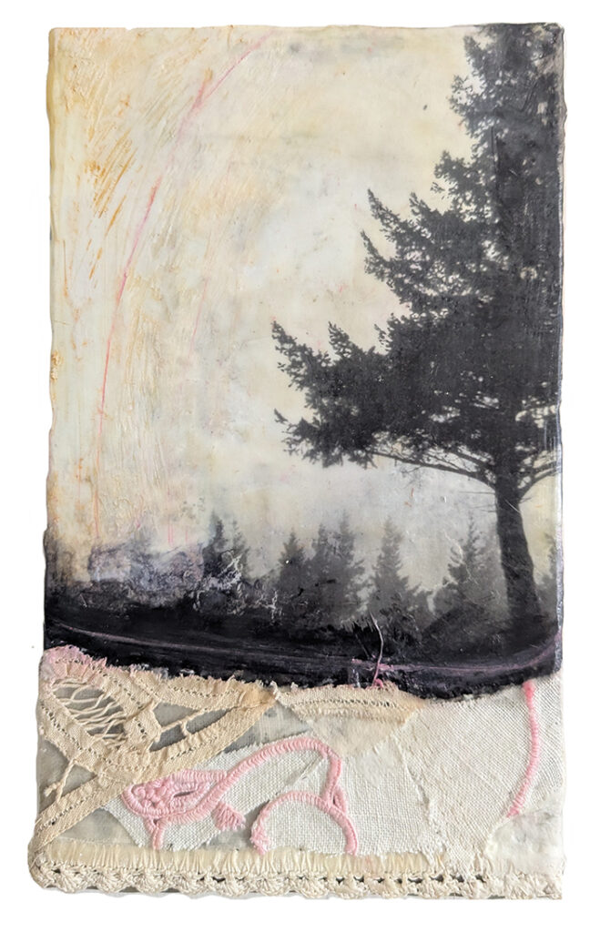 Intention is an encaustic mixed media painting by Bridgette Guerzon Mills