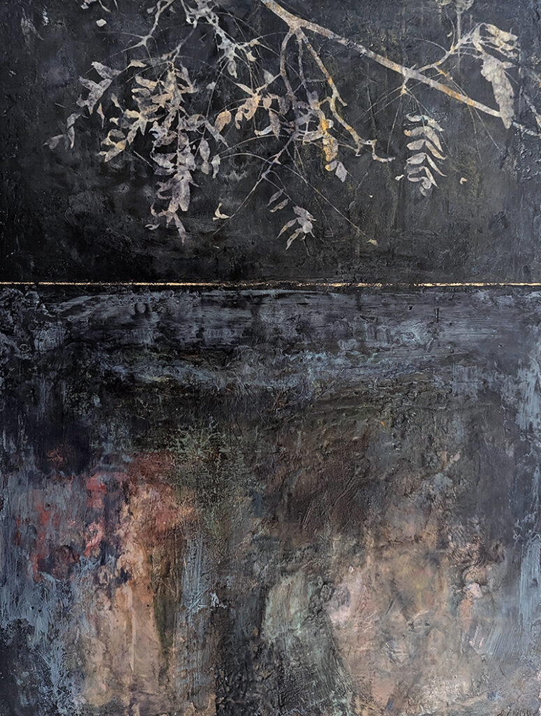 AS Within, So Without is an encaustic mixed media painting by Bridgette Guerzon Mills