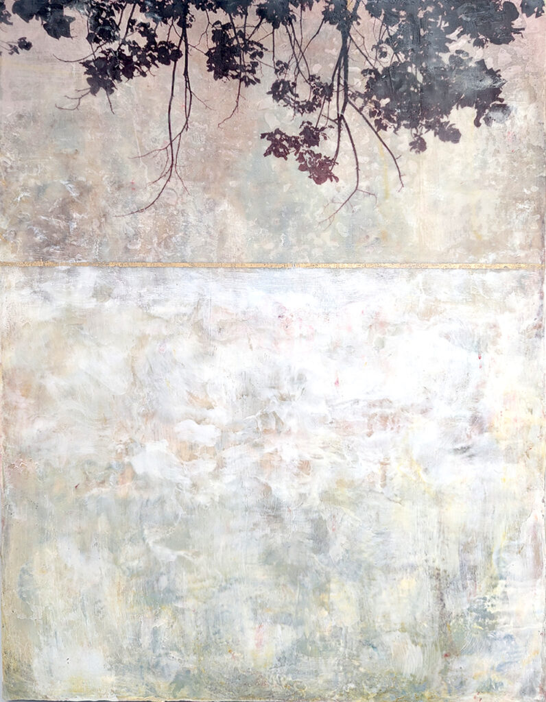 Threshold is an encaustic mixed media painting by Bridgette Guerzon Mills.