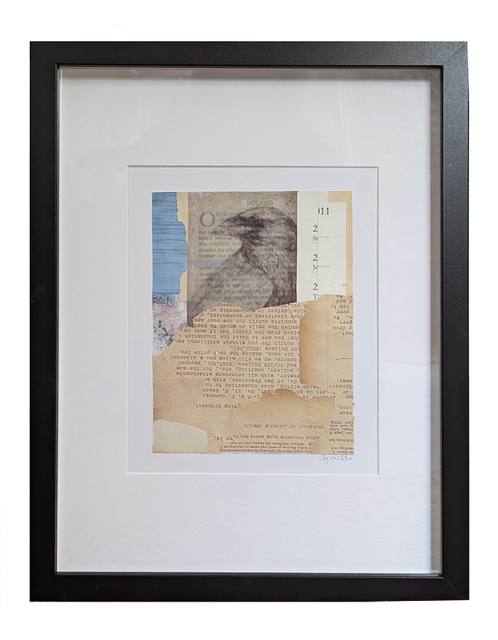 The Crow Knows collage by Bridgette Guerzon Mills