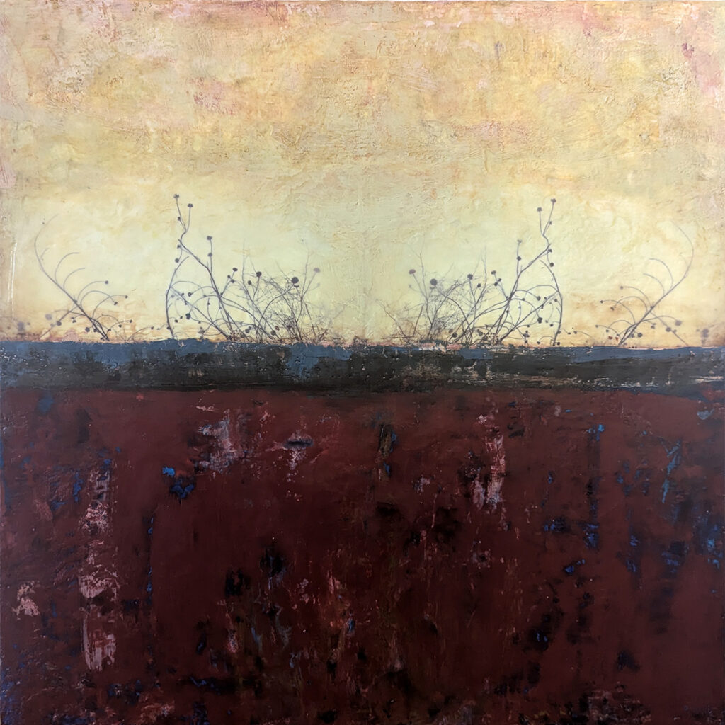 Attunement, encaustic mixed media by Bridgette Guerzon Mills