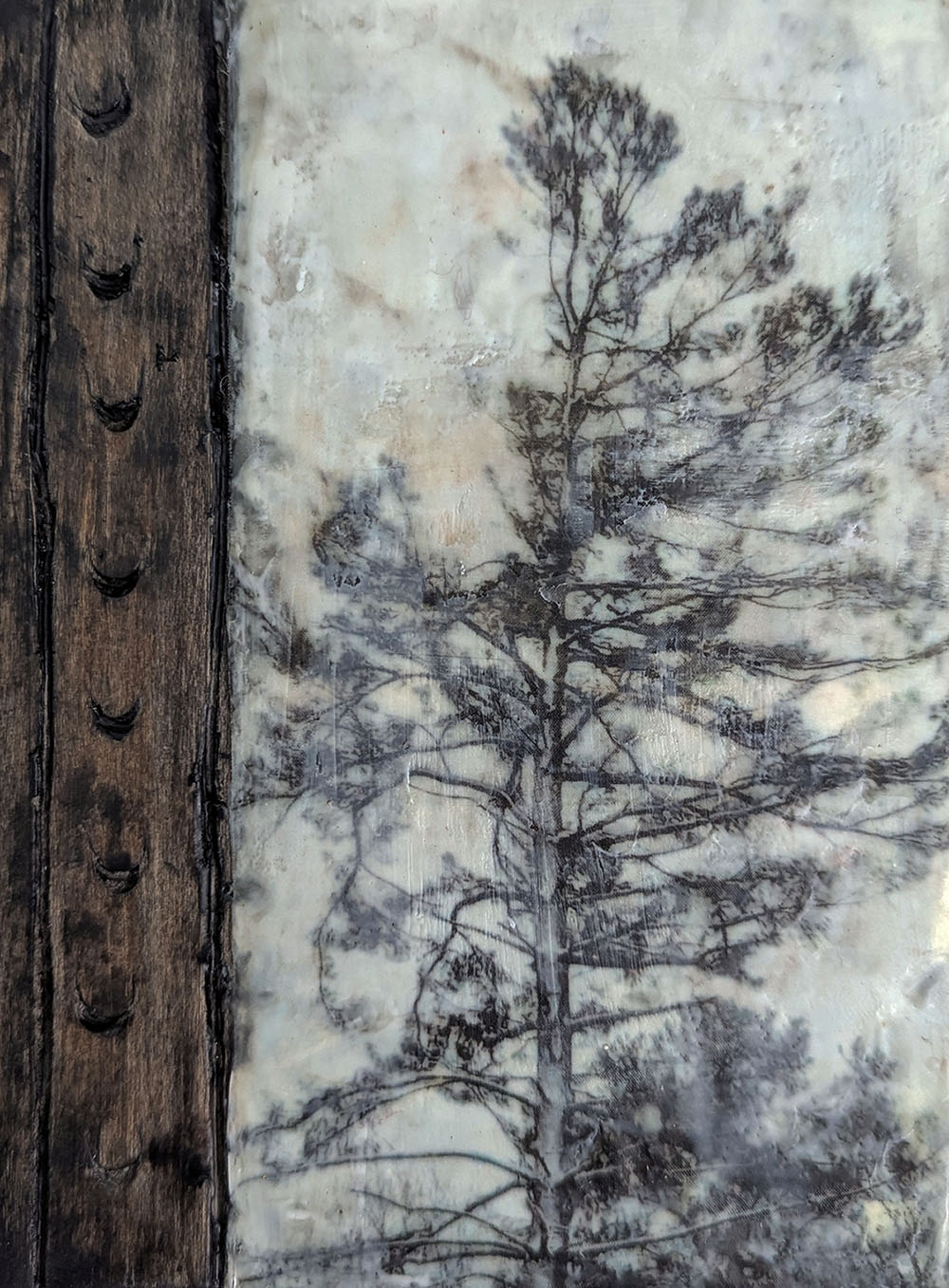 Beacon of Hope, encaustic mixed media by Bridgette Guerzon Mills
