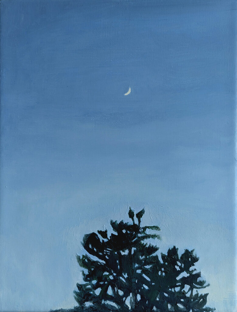 Gentle Sigh is an oil painting on gallery wrapped canvas by Bridgette Guerzon Mills.