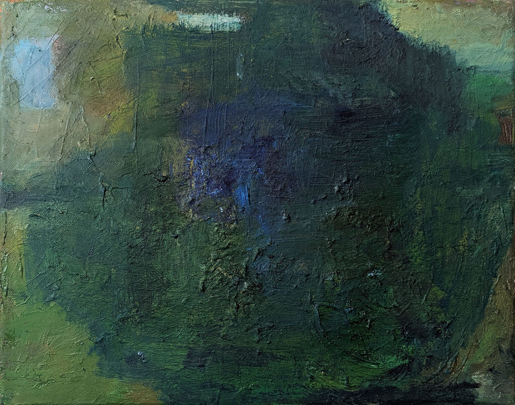 Greener On the Inside is an oil painting by Bridgette Guerzon Mills.