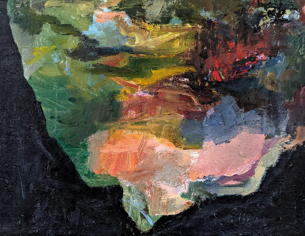 Thought Bubble is an oil painting by Bridgette Guerzon Mills.