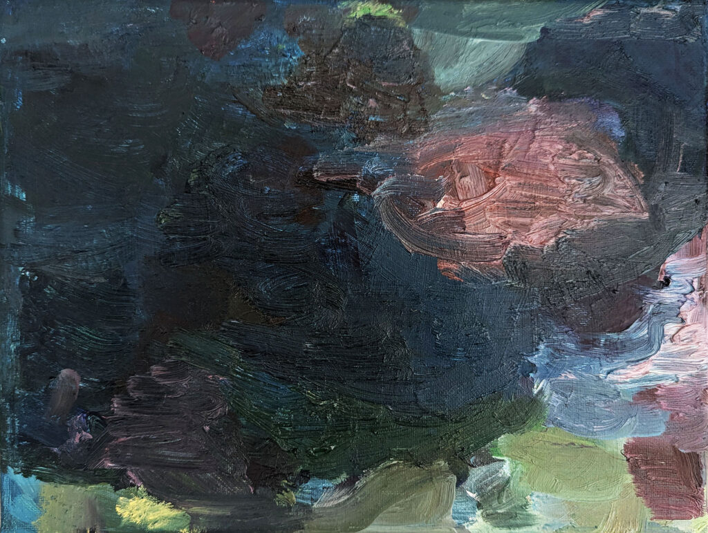 Nocturnal Currents, oil on canvas, 8x10inches by Bridgette Guerzon Mills