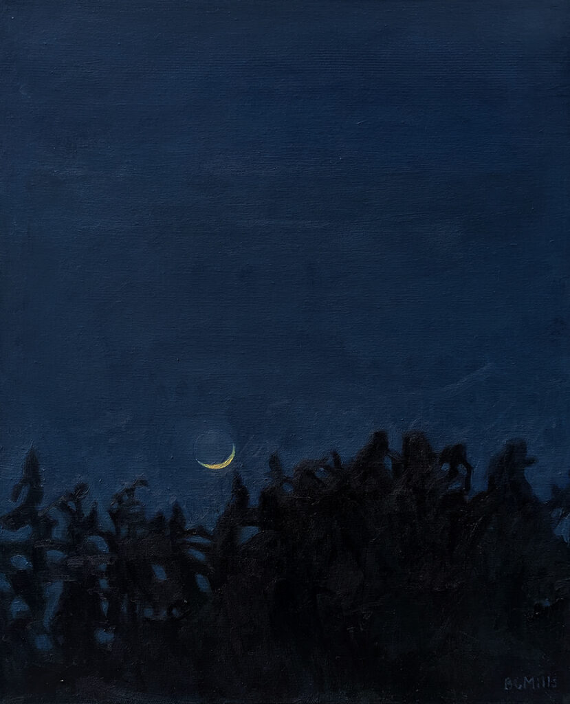 Wet Moon is an oil painting by Bridgette Guerzon Mills.